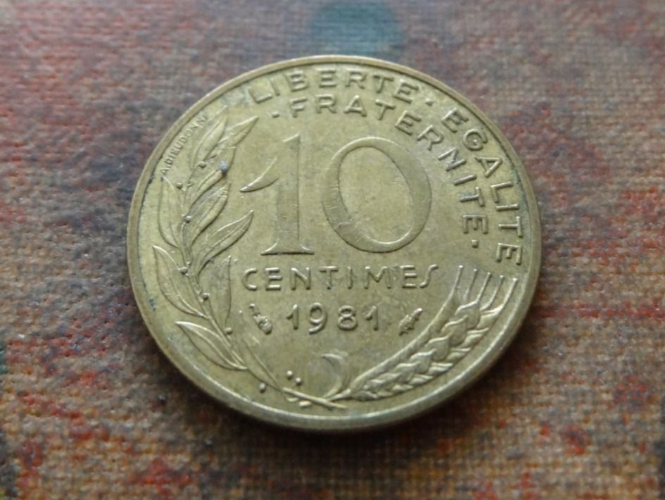 Alle Münzen: FRANCE  10 Centimes  1981 – Gebraucht aus Romanel-sur-Lausanne von Swift13