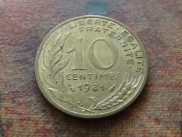 FRANCE  10 Centimes  1981