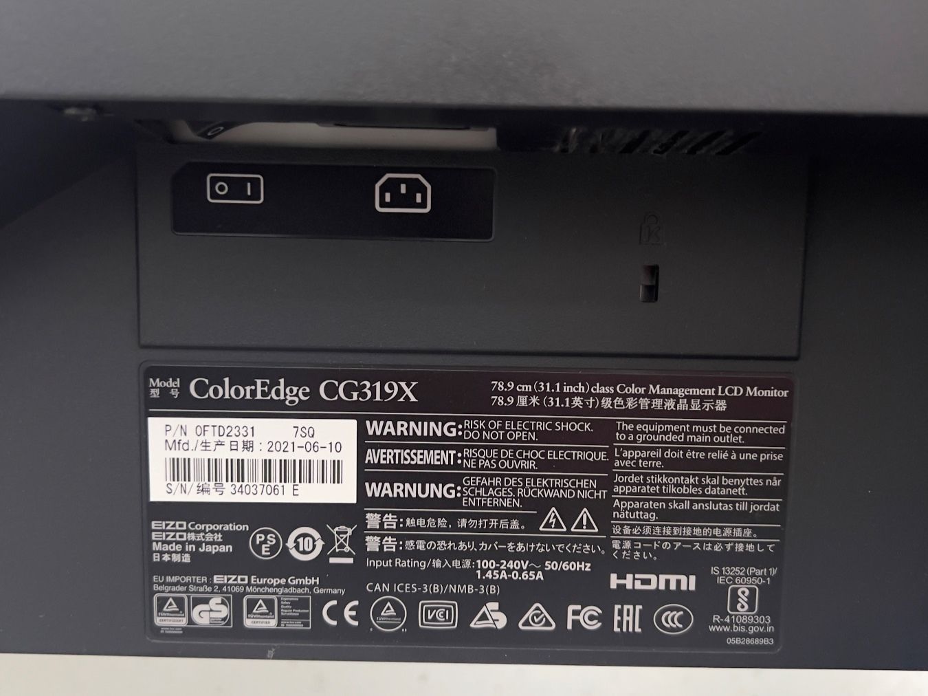 Eizo Monitore: EIZO ColorEdge CG319X – Gebraucht aus Zürich von tyma 2