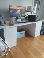 Schreibtisch weiss mit Aufbewahrungsmöbeln gebraucht