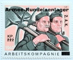 Soldatenmarke 2.WK, Arbeits Kp 222, Rundeisen, Wi HD-Arb 35