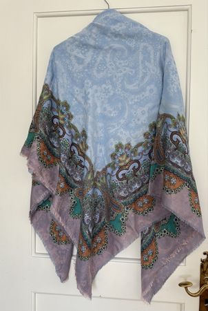 Etro Tuch Schal  blau bunt Paisley