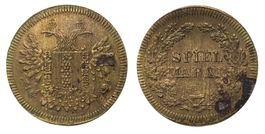 Spielmarke Doppeladler (Jeton/Token) um 1850