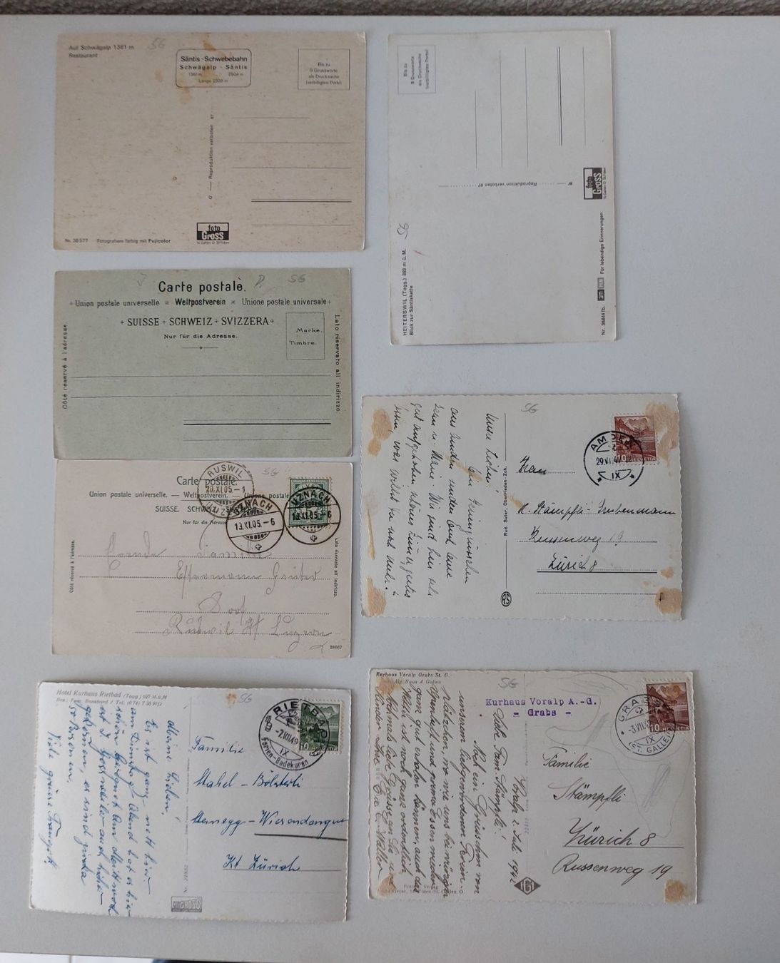 Ansichtskarten: 7 AK Ansichtskarte Rorschach Rietbad Uznach Carte postale – Gebraucht aus Schenkon von Uhu007 1
