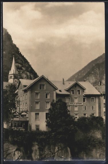 Cartoline postali: Göschenen, Hotel St. Gotthardt, Bes. Fa – Usato da Berlin venduto da bartko-reher