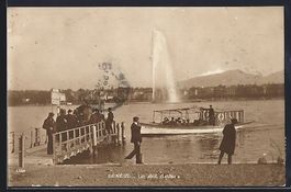 AK Genève, Le Jet d'eau, 1919