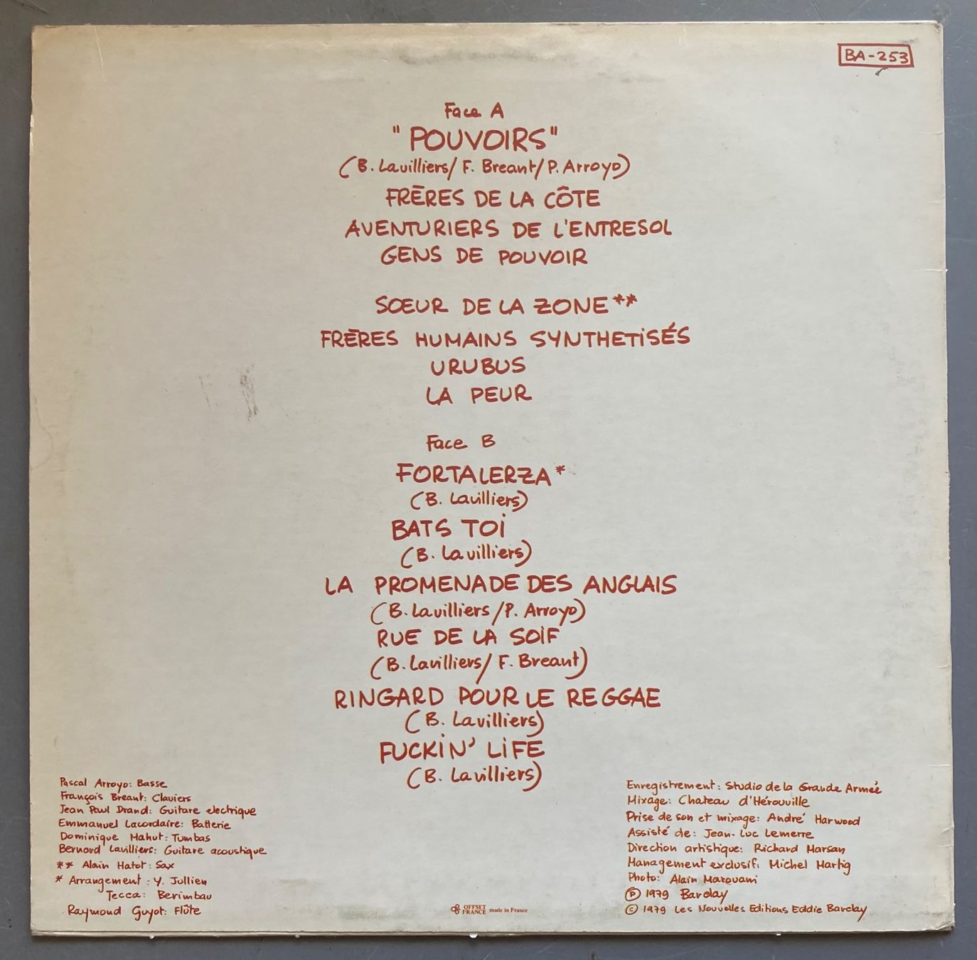 Vinyles: BERNARD LAVILLIERS - POUVOIRS – D'occasion à Poliez-Pittet par Newtown-Records 1