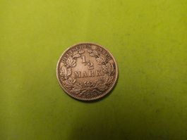 Dt. Reich 1914 A, 1/2 Silbermark