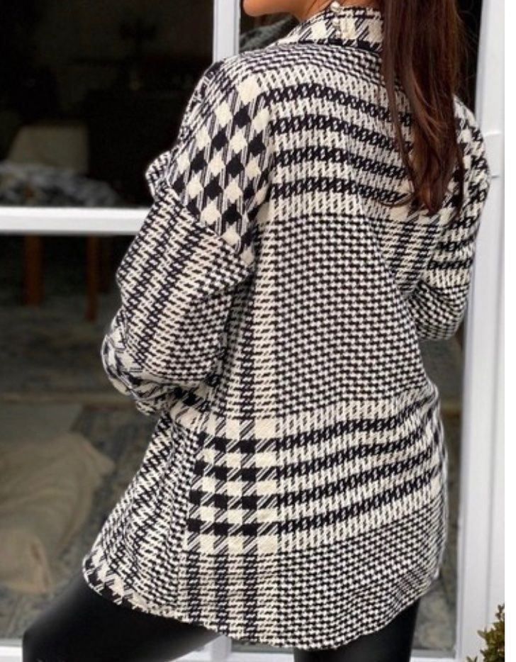 Giacche: Veste pied de poule mi longue – Nuovo e nell'imballaggio originale da Petit-Lancy venduto da mina222 1
