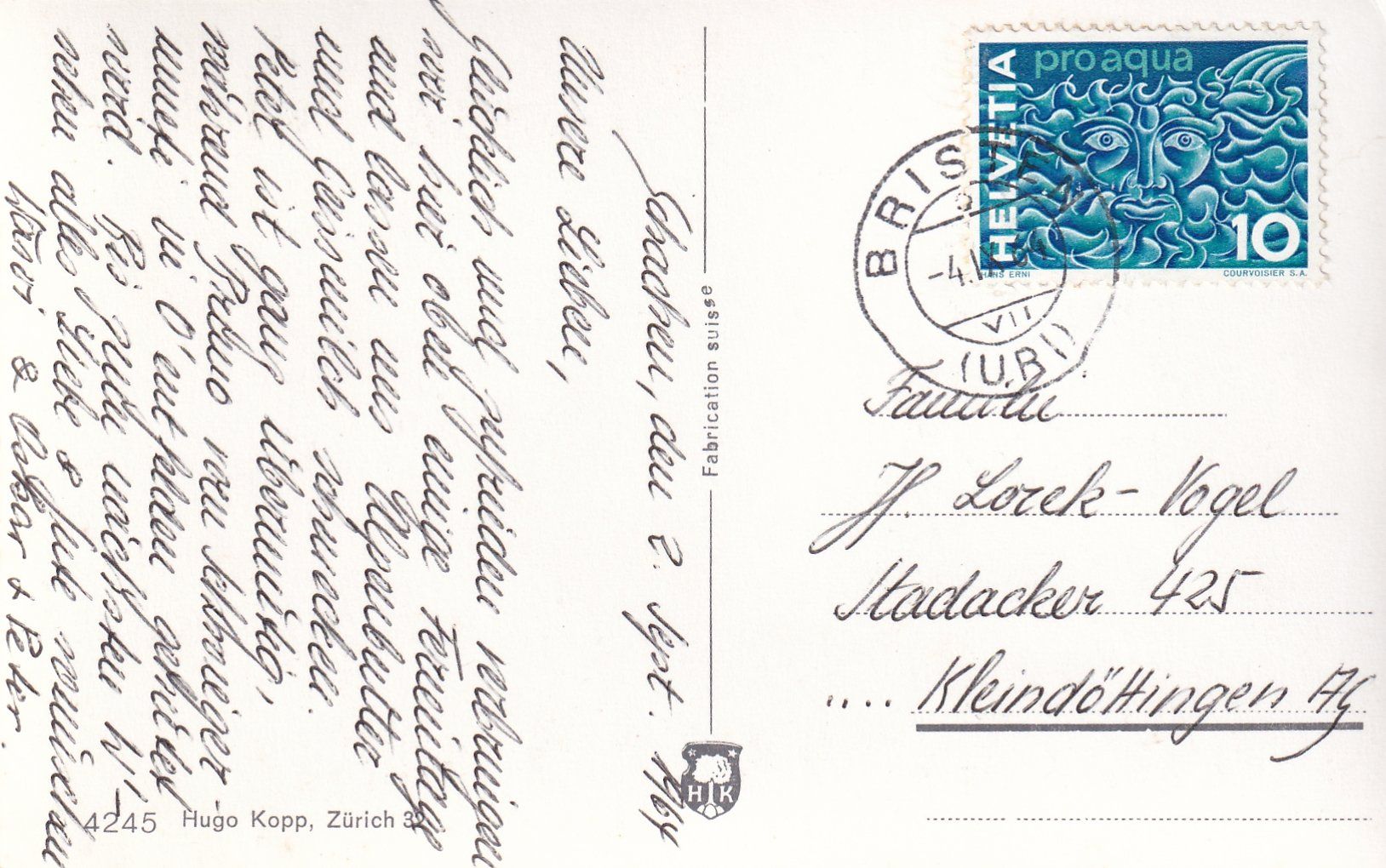 Ansichtskarten: Golzernsee (Maderanertal) /bc – Gebraucht aus Hombrechtikon von Rudolf07 1
