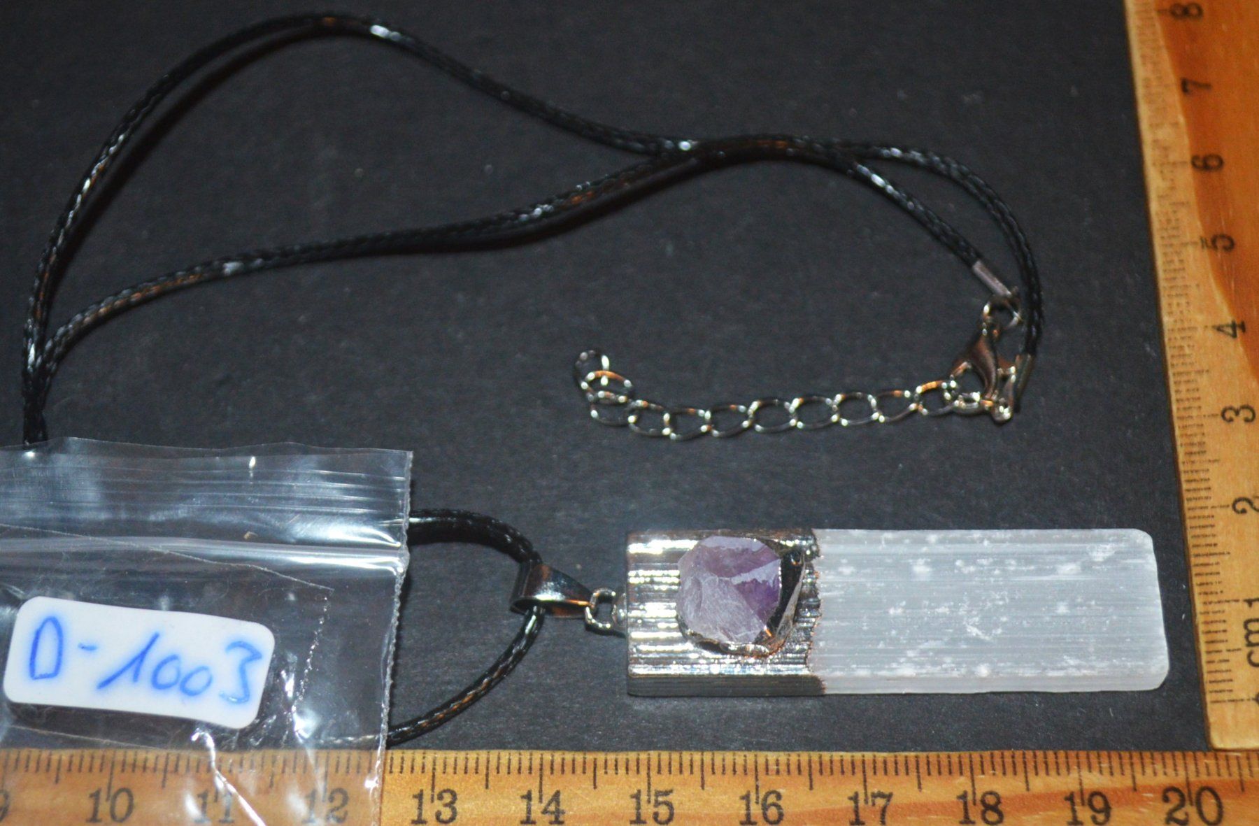 Catenine: Halskette D-1003 – Selenit mit Amethyst – Nuovo e nell'imballaggio originale da Goldiwil (Thun) venduto da han_v5b7 5