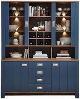 DIJON Sideboard 194 cm + Buffetaufsatz 163 cm mit LED