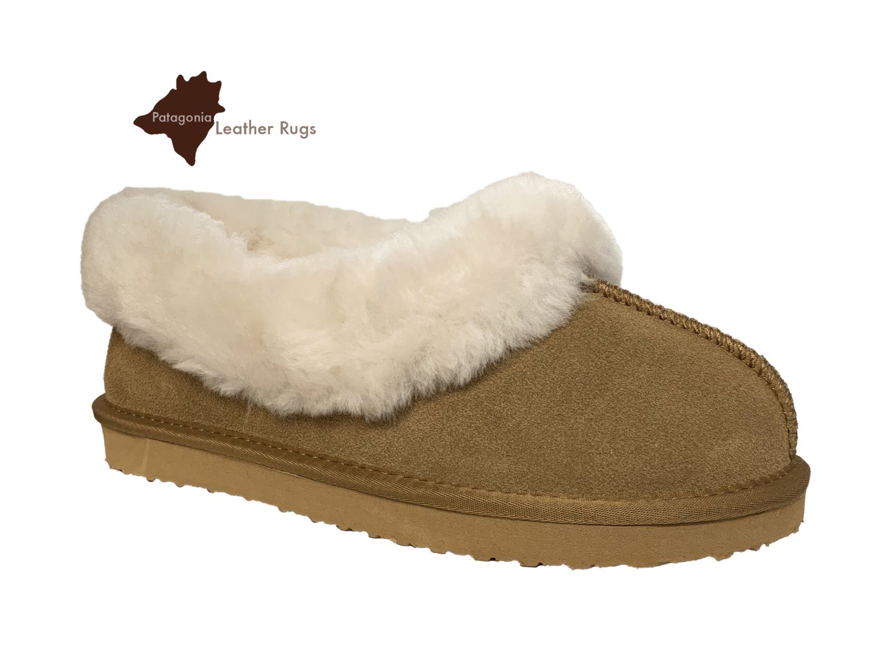 Damenschuhe: Mit Lammfell gefütterte Leder Hausschuhe – Neu und originalverpackt aus Arbedo von patagonialeatherrugs 1