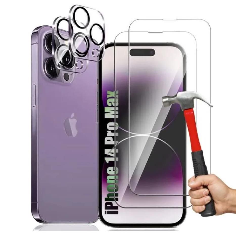 Cover & Protezioni schermo: iphone 14 pro max - 2 Verres Trempés Ecran+2 Vitres caméra – Nuovo e nell'imballaggio originale da Morges venduto da DigiAC
