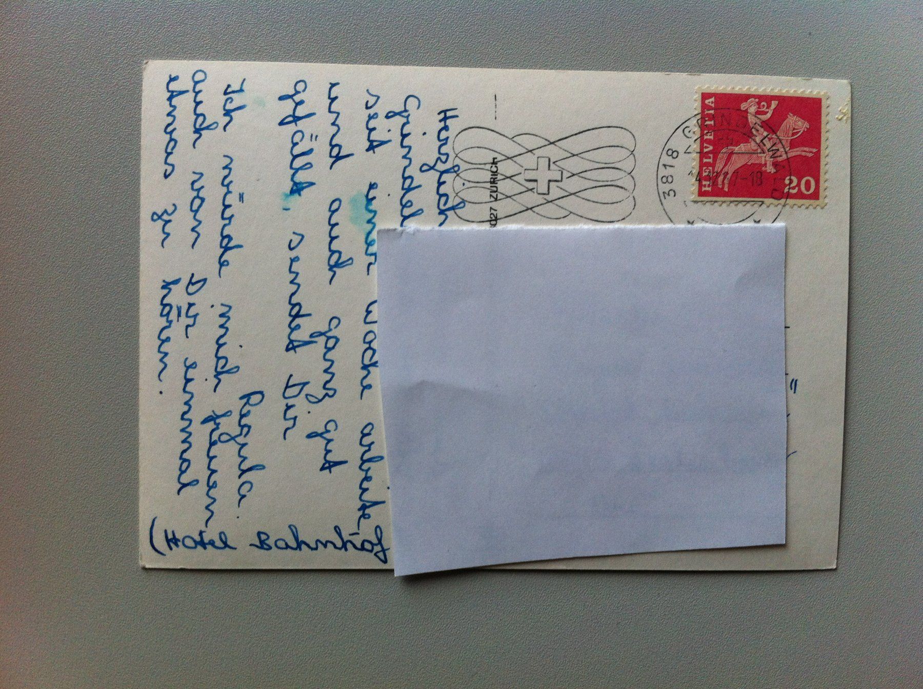 Cartoline postali: Ansichtskarte Männlichen m. Eiger, Mönch, Jungfrau 1967 – Usato da Brunnen venduto da Artemis53 1