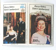 Briefmarken "Königin Elisabeth II". Nordzypern