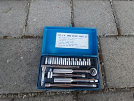 Steckschlüsselsatz 17-teilig 1/4 Zoll gebraucht blau