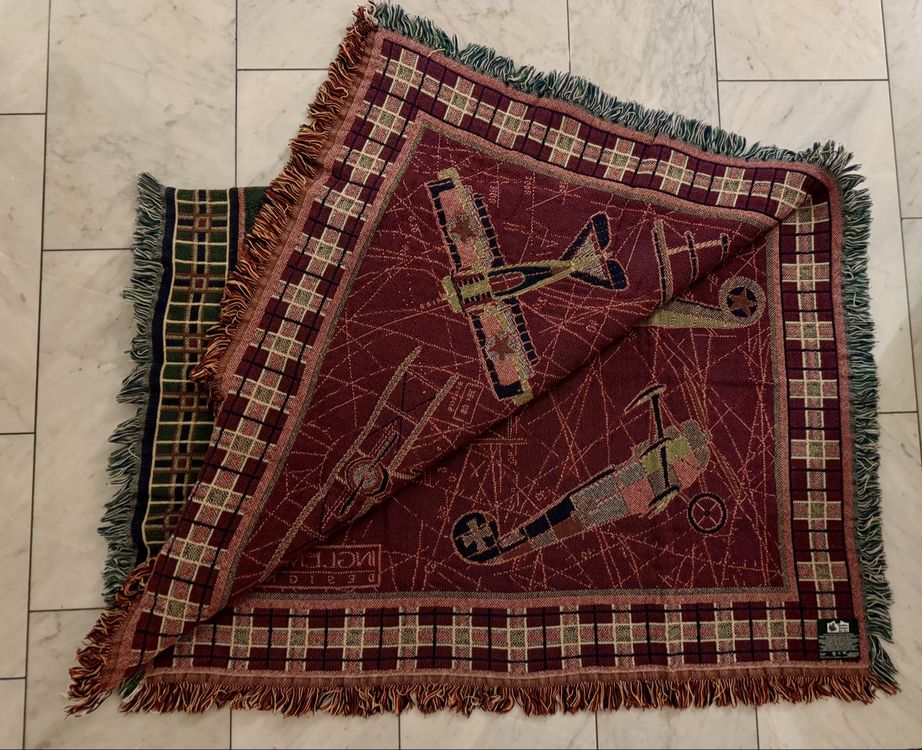 Couvertures: Goodwin Weavers Baumwolle, Flugzeug Muster Vintage – D'occasion à Esslingen par Takayama25 1