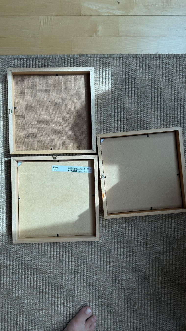 Ikea Cornici: 3 Bilderrahmen Ikea braun Ribba 23x23cm – Usato da Birsfelden venduto da Nic21 2