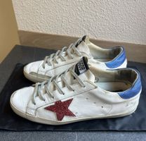 Sneakers GGDB Leder Weiss Rot Grösse 41 guter Zustand