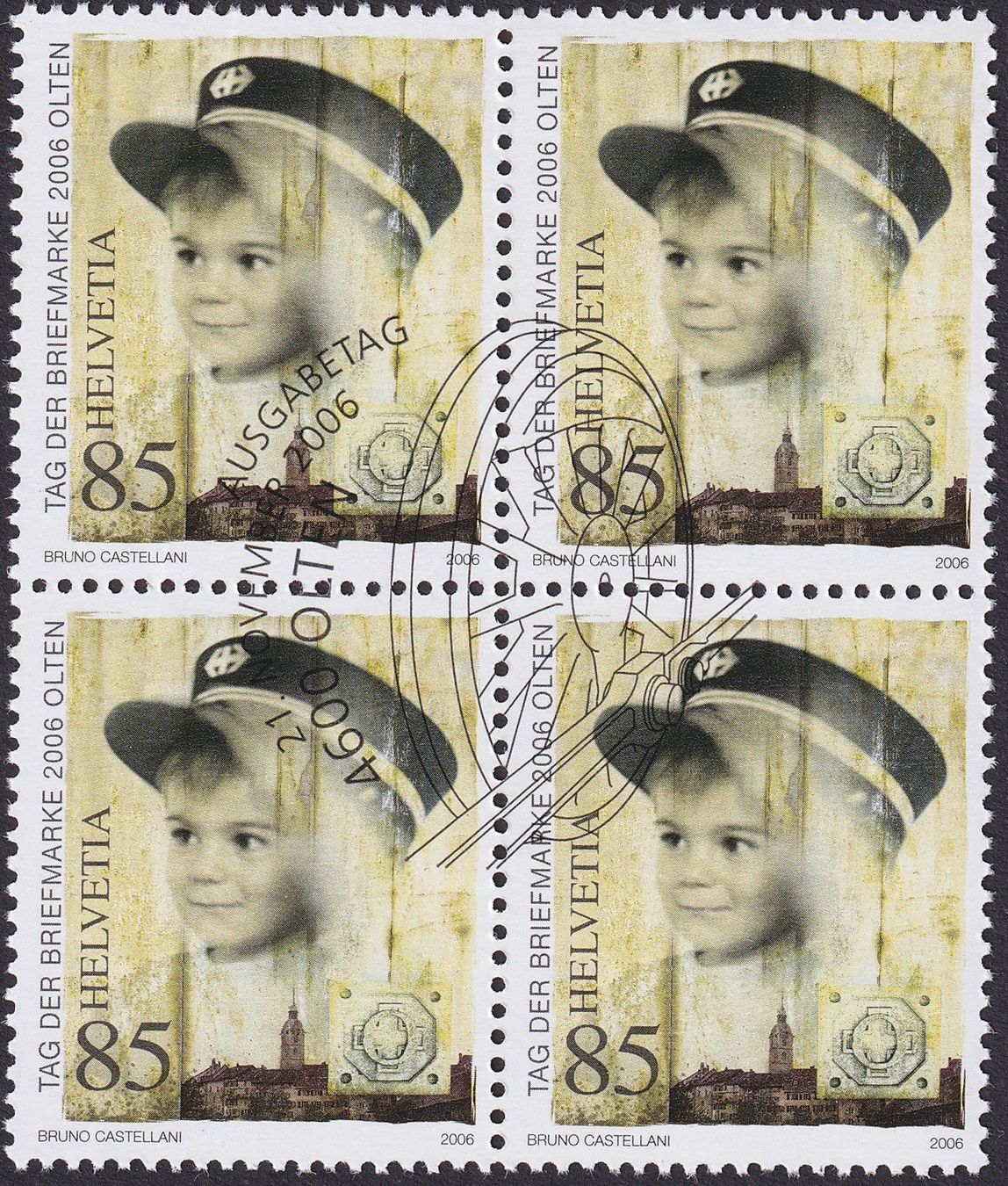 Tutti i francobolli: 2006, Nr.1214 Viererblock mit Ersttags-Stempel. – Usato da Sursee venduto da Luzernerraute
