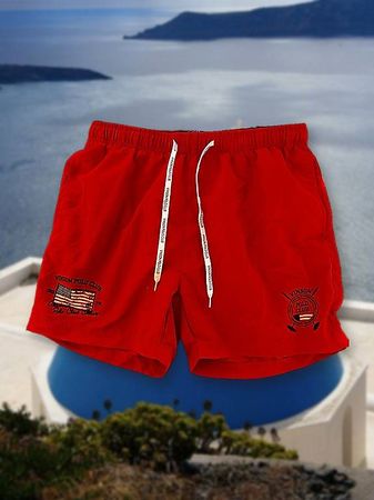 Vinson Polo Club Badeshorts rot, Herren L