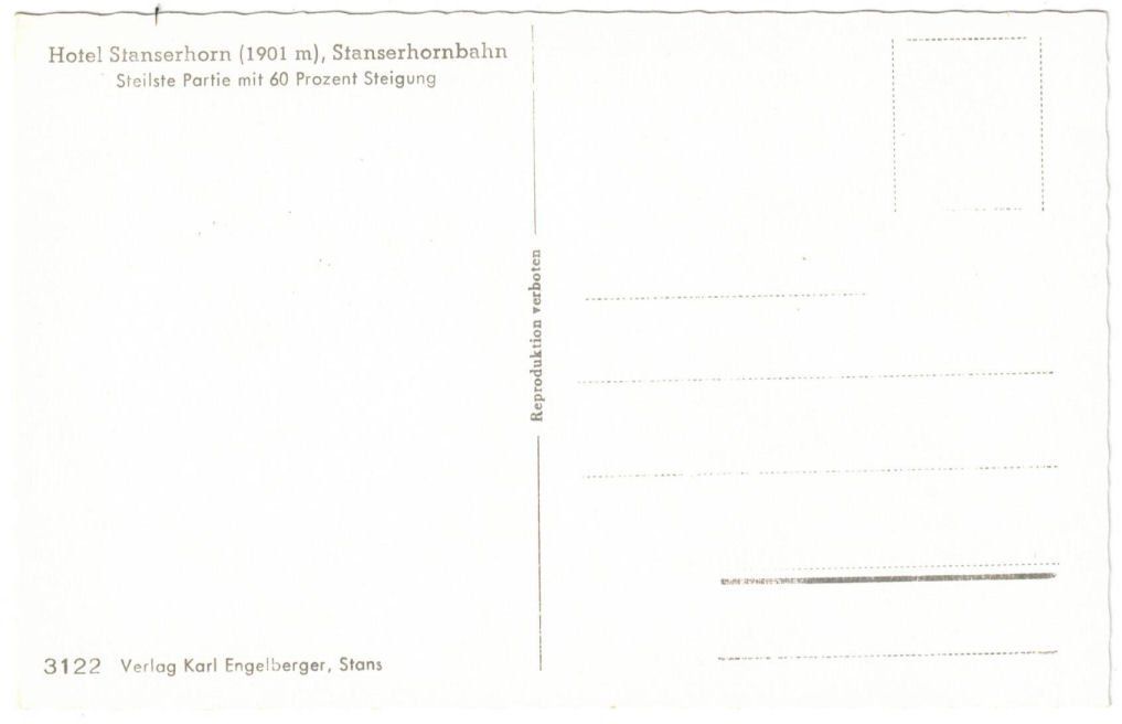 Cartoline postali: Stanserhorn - Standseilbahn – Usato da Binningen venduto da Mountainrider 1