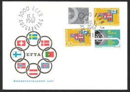 FDC Serien 446-448 Werbemarken ET 13.3.1967 schön illustr.