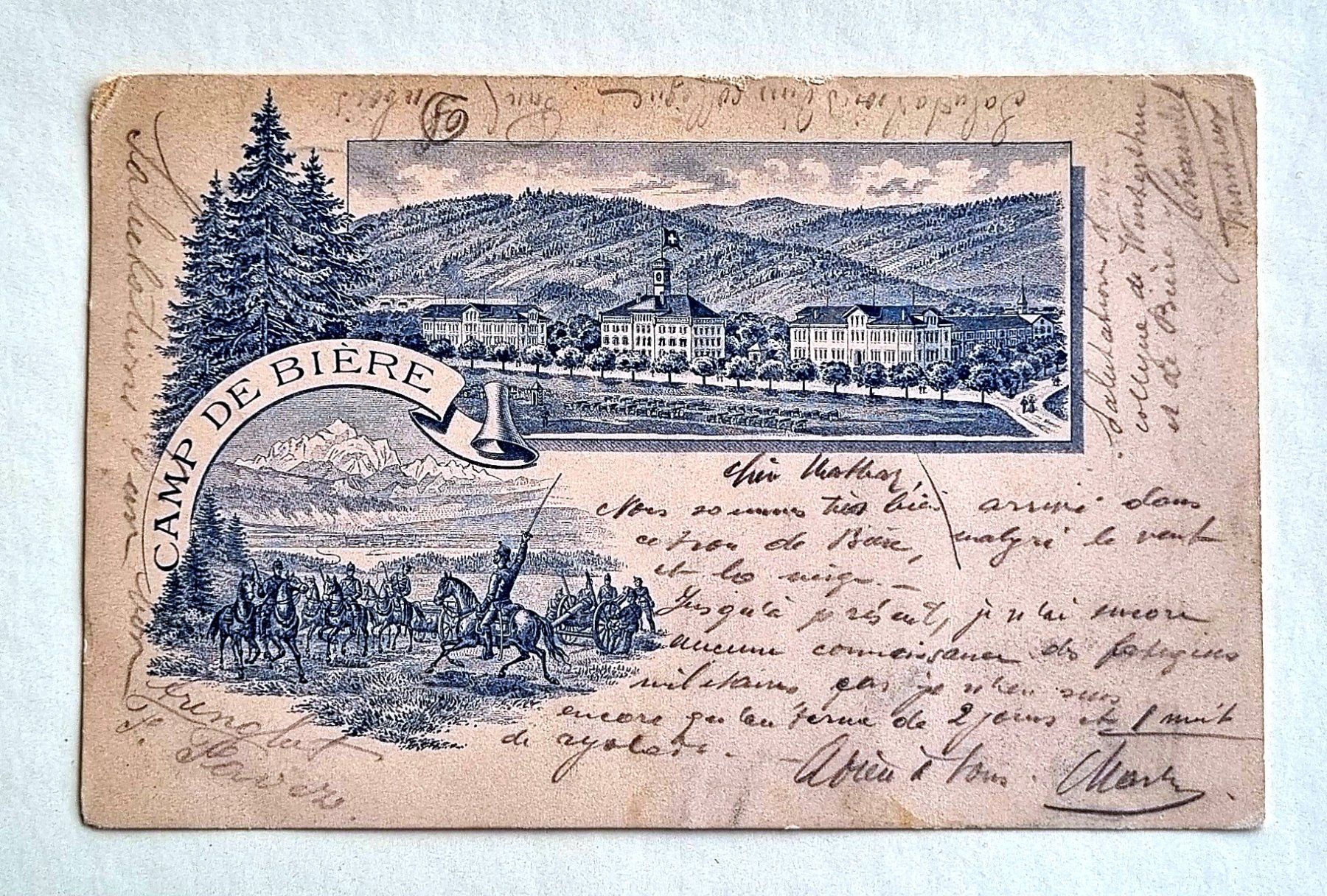 Ansichtskarten: Biere - Camp - Militär Kaserne - 1899 – Gebraucht aus Rothrist von RROENK