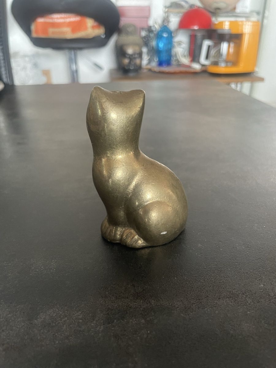 Statuette: Ancienne Figurine Chat en Laiton – Usato da Vallamand venduto da Bricbracbroc82 1