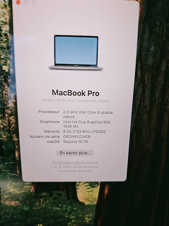 Notebook: Macbook Pro 2018 i5 8e batterie 85% – Usato da La Chaux-de-Fonds venduto da Honit 1