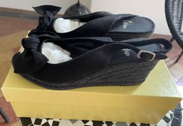 Sandali CASTANER neri con fiocco
