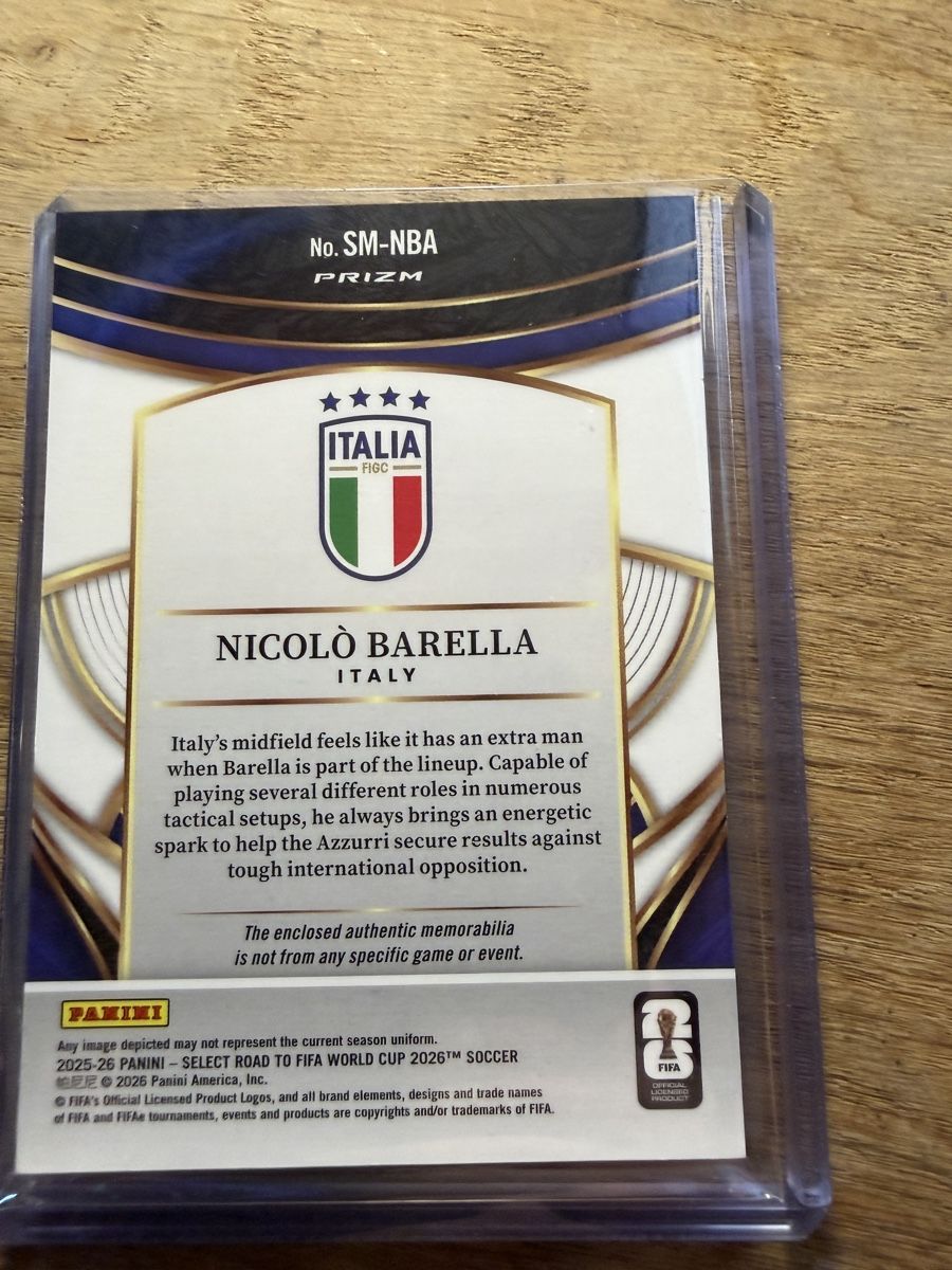 Panini Sammelbilder & Trading cards: NICOLO BARELLA 2025-26 SELECT PATCH Silver Prizm – Neu (gemäss Beschreibung) aus Goldach von pipinio 1