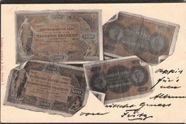 ^AK Schweizer Geldnoten , gel. 1901