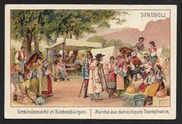 Lindt Sprüngli: Marché aux domestiques, Transylvanie, 1910s