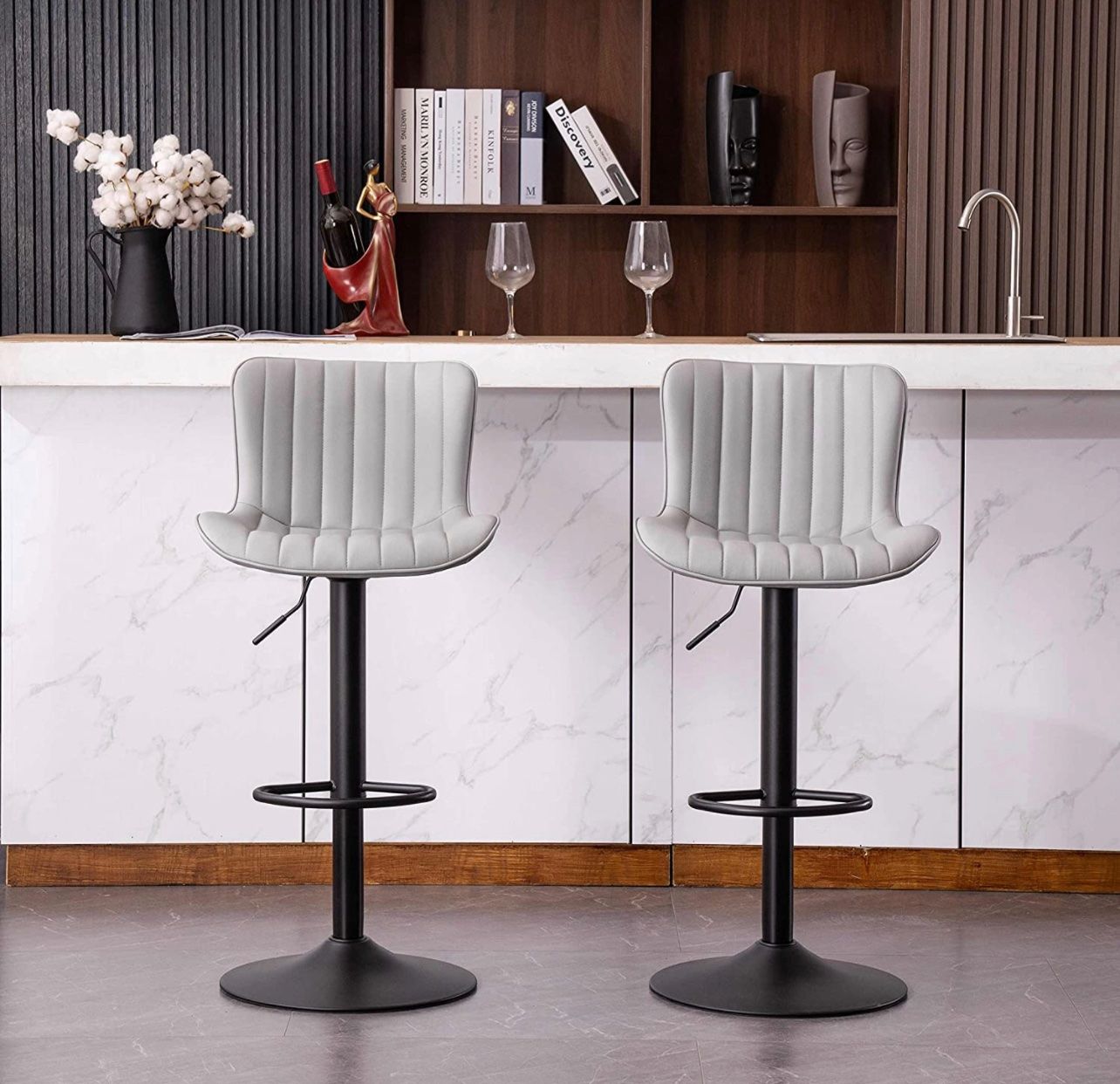 Sgabelli: + Kidol & Shellder Barhocker, PU Leder 2-er set – Nuovo e nell'imballaggio originale da Amriswil venduto da JaJa-Express