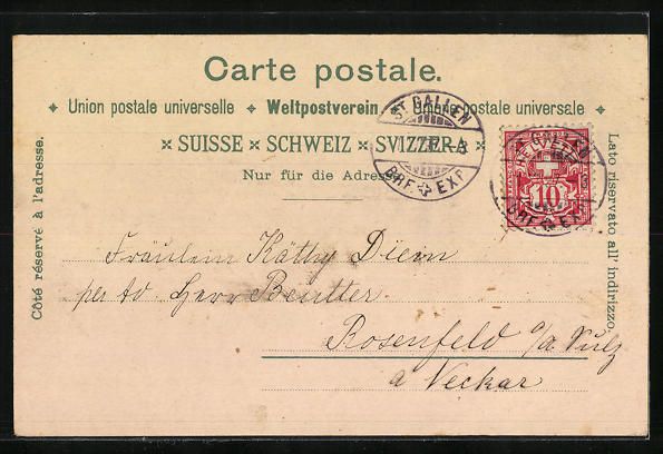 Ansichtskarten: Litho St. Gallen, Restaurant Freudenberg – Gebraucht aus Berlin von bartko-reher 1