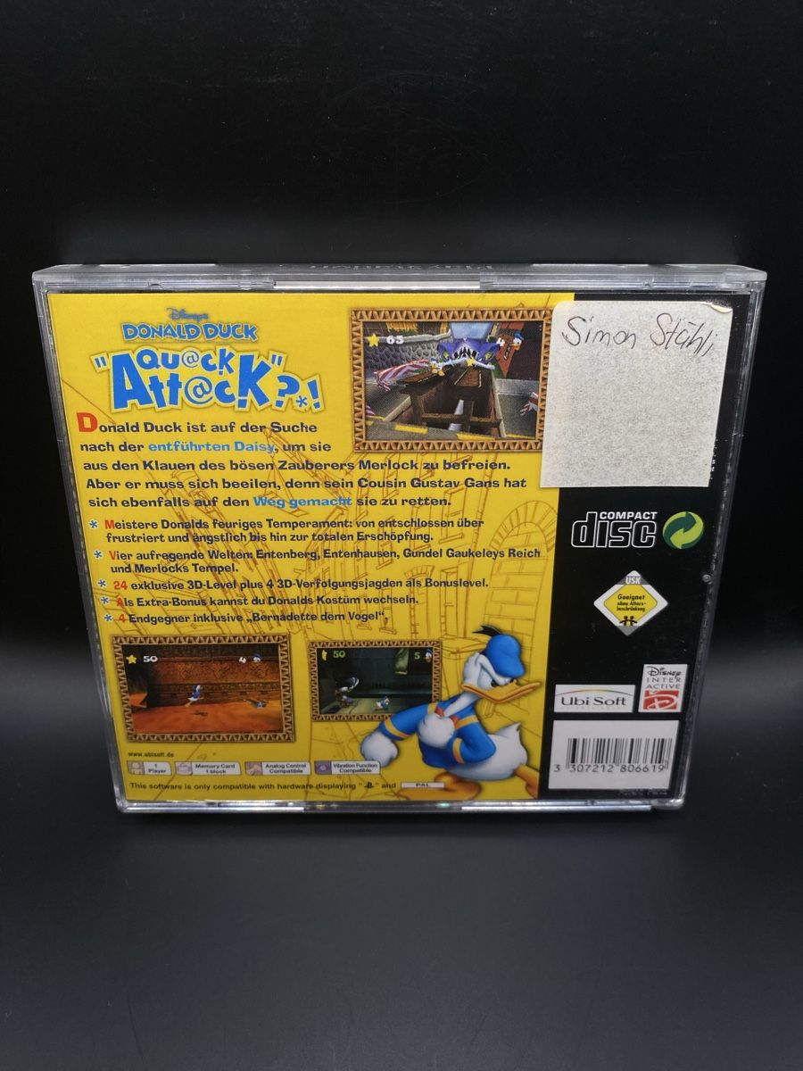 Disney Giochi: Donald Duck Quack Attack PS1 PAL – Usato da Kirchberg BE venduto da swiss_slab 1
