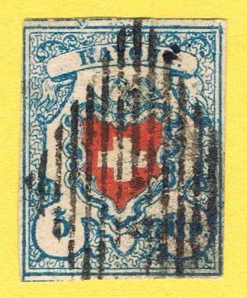 Tutti i francobolli: Rayon I (17II) T8 B3 LU – Usato da Biberstein venduto da Jura39