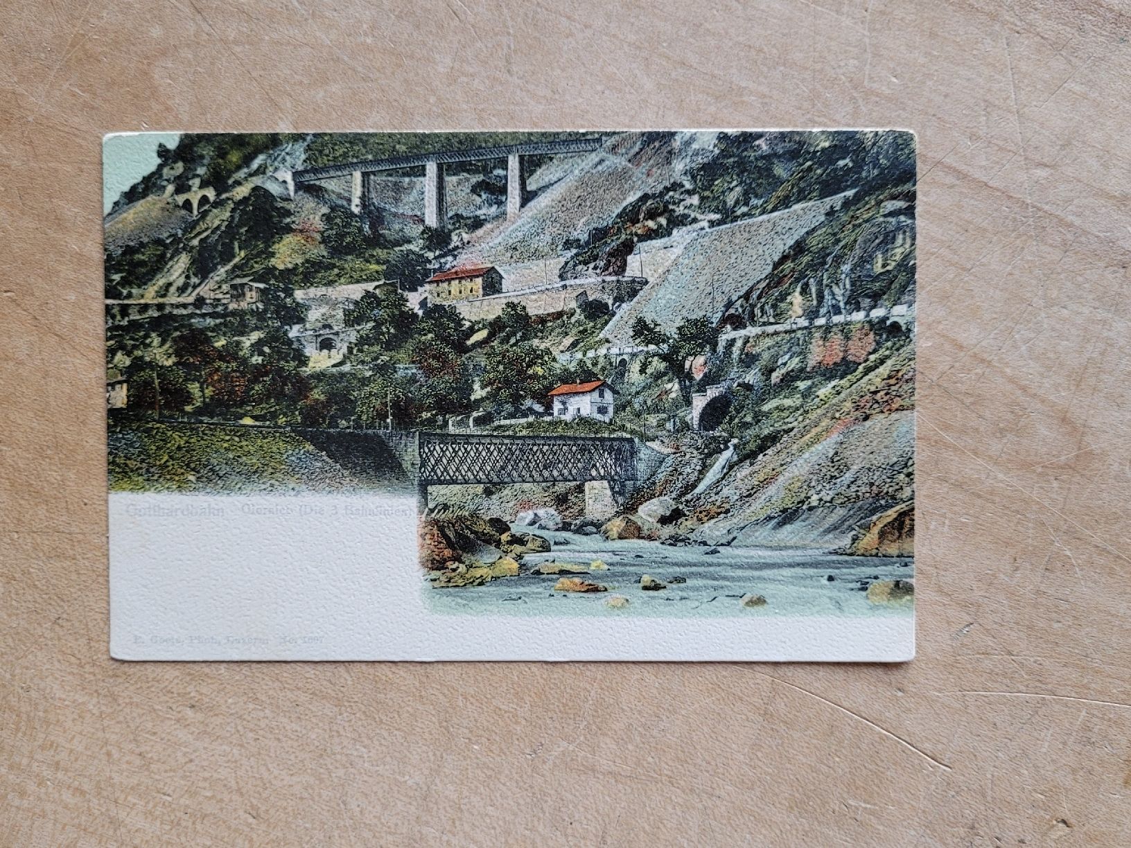 Cartoline postali: Ansichtskarte: Gotthardbahn. Giornico. 3 Bahnlinien. Tessin – Usato da Zürich venduto da Engiadinabassa 6