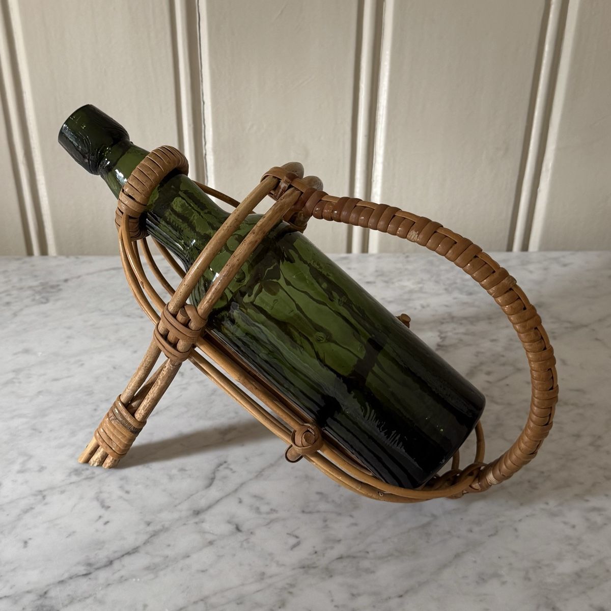Tutte le decorazioni: Flaschenhalter Albini•Bambus-Rattan – Usato da Winterthur venduto da gutDingmint 7