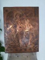 Skulptur Relief Engel Ikone / sign. HERMANN