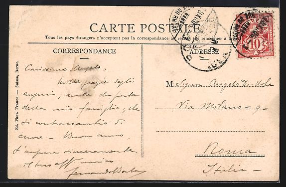 Ansichtskarten: Geneve, Hotel des Postes, Strassenbahn – Gebraucht aus Berlin von bartko-reher 1