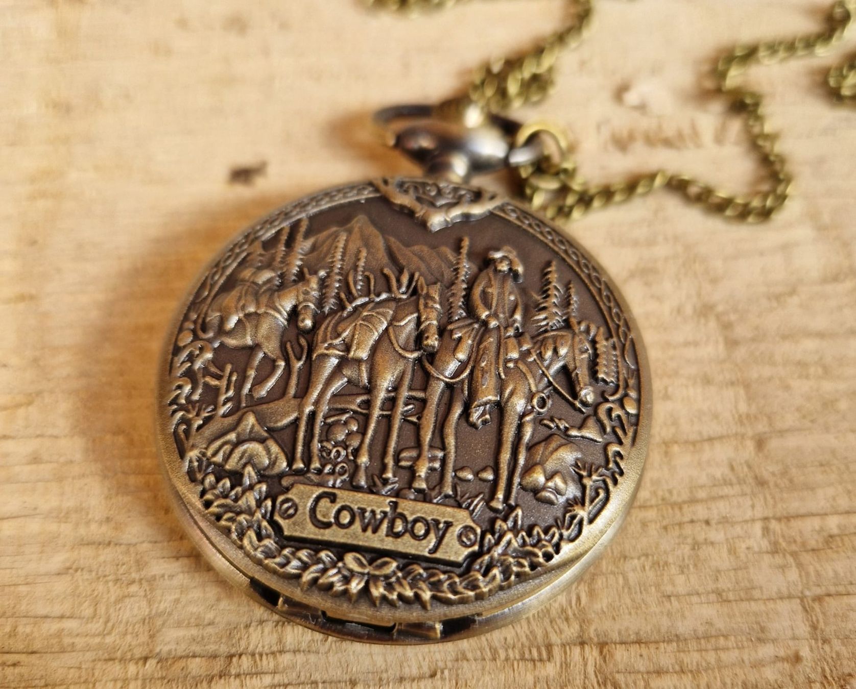 Orologi: Taschen Uhr Cowboy – Nuovo e nell'imballaggio originale da Dorf venduto da Messer-Schweiz 1