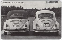 VW Käfer auf Telefonkarte der Serie 50 Jahre Deutschland