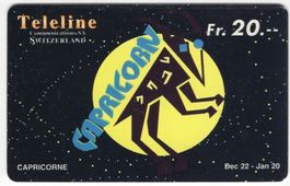 seltene TELELINE Prepaid Telefonkarte - Sternzeichen Widder