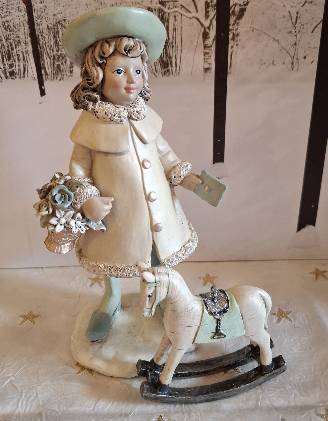 Statuette: VINTAGE BLUMENMÄDCHEN MIT PFERDCHEN – Nuovo (secondo la descrizione) da Gretzenbach venduto da schibaya 5