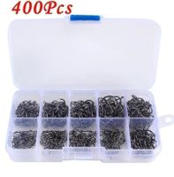 400 x Angelhaken aus Stahl zum Angeln