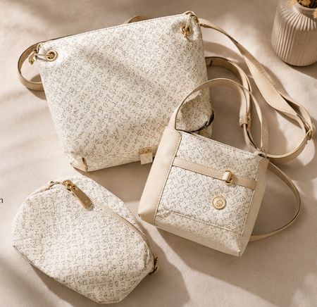 Taschen Set 3-teilig beige mit Logoprint guter Zustand