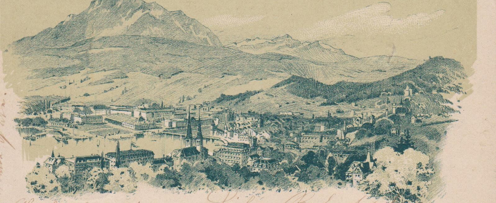 Ansichtskarten: Luzern   :   Litho-Ansichtskarte von 1902 – Gebraucht aus Vitznau von Ropaku 1
